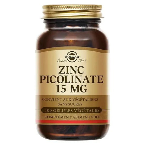 Solgar Zinc Picolinate 15mg 100 gélules
