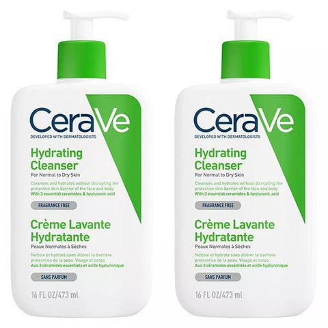 CeraVe Nettoyants Crème Lavante Hydratante Visage Corps 2x473ml