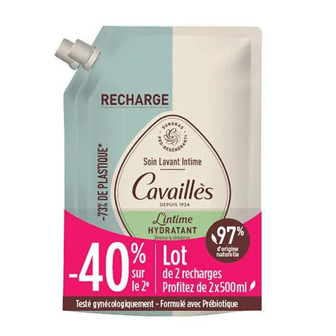 Rogé Cavaillès lot éco-recharge soin lavant intime hydratant (2 x 500 ml)