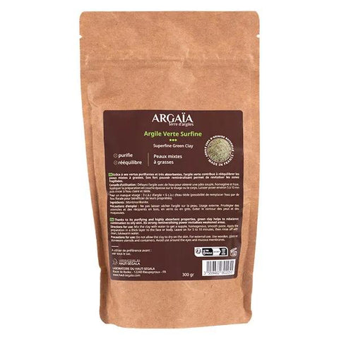 Argaïa Argile Verte surfine en poudre (300 g)