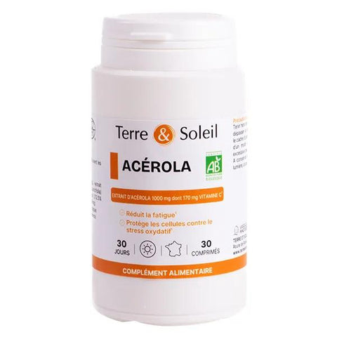 Terre & Soleil Acerola Bio - Boîte de 30 comprimés
