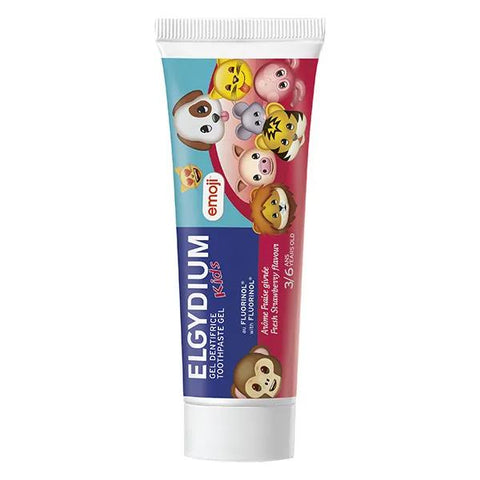 Elgydium Kids Emoji Toothpaste 3/6 Years Icy Strawberry 50 ml Tube