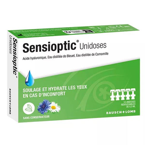 Bausch & Lomb Sensioptic Single Doses Relieves and Hydrates Eyes in Cases of Discomfort 10 units