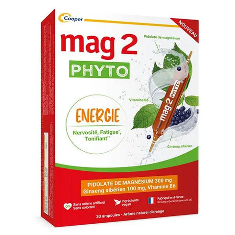 Mag2 Phyto Energy Food Supplement Magnesium Nervousness Fatigue 30 Ampoules