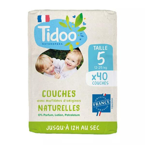 Tidoo Eco-labeled Diapers Size 5 (12-25kg) - 40 diapers