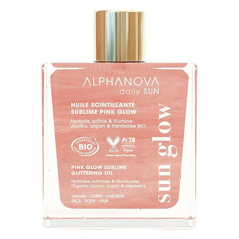 Alphanova Daily Sun Huile sublime scintillante pink glow -bio* solaire 50ml