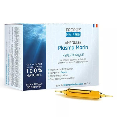 Propos'Nature Hypertonic Seawater Quinton Marine Plasma 30 Ampoules