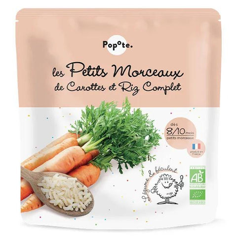 Popote Les Petits Morceaux Carottes Riz Complet (190 g)