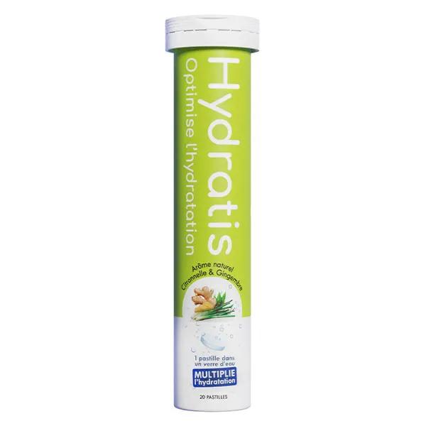 Hydratis Boost l'Hydratation*, Electrolyte et Oligoélément - Citronnelle Gingembre -20 Pastilles