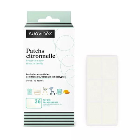 Suavinex Patchs à la Citronnelle Enfant Anti-Moustiques 36M+ (36 unités)