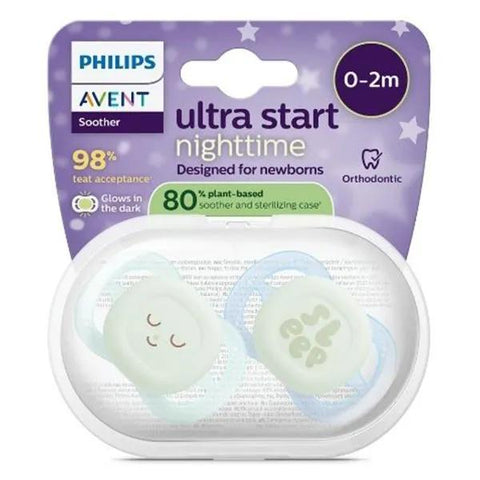 Avent Sucette Ultra Start Nuit 0-2M Polaire silicone, sans BPA