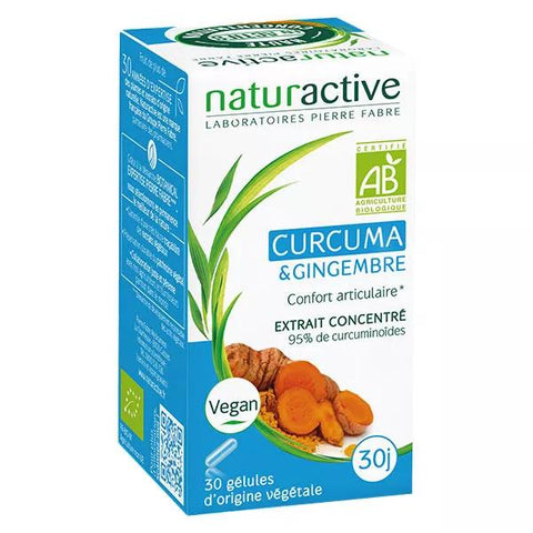 Naturactive Curcuma Gingembre Bio Confort Articulaire 30 gélules