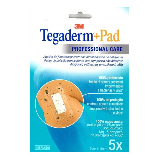 3M Tegaderm + Pad pansement transparent 9x10cm 5 pièces