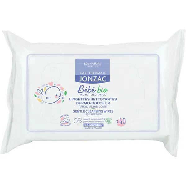 Eau Thermale Jonzac Bébé Lingettes Nettoyantes Dermo-Douceur Bio (40 lingettes)