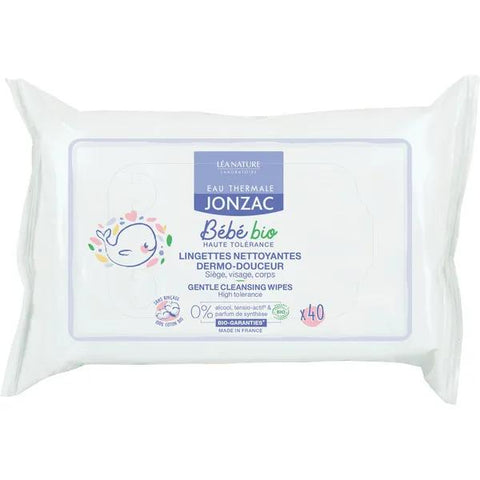 Jonzac Thermal Water Organic Dermo-Soft Cleansing Wipes for Baby 40 Wipes