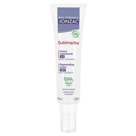 Jonzac Thermal Water, Sublimactive, Organic regenerating night cream 30mL