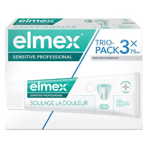 Elmex Sensitive Professional Toothpaste Pack of 3x75 mL