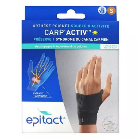Epitact Carp'Activ Flexible Wrist Brace for Activity Preserves Carpal Tunnel Syndrome Right Size S 1 unit