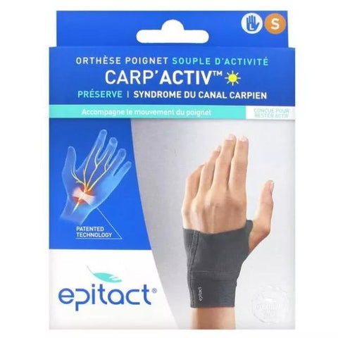 Epitact Carp'Activ Flexible Wrist Brace for Activity Preserves Carpal Tunnel Syndrome Left Size S 1 unit