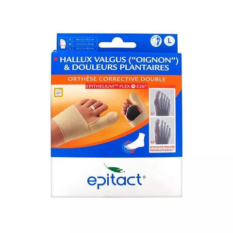 Epitact Bunion and Plantar Pain Corrective Orthosis Double Right Foot Size L