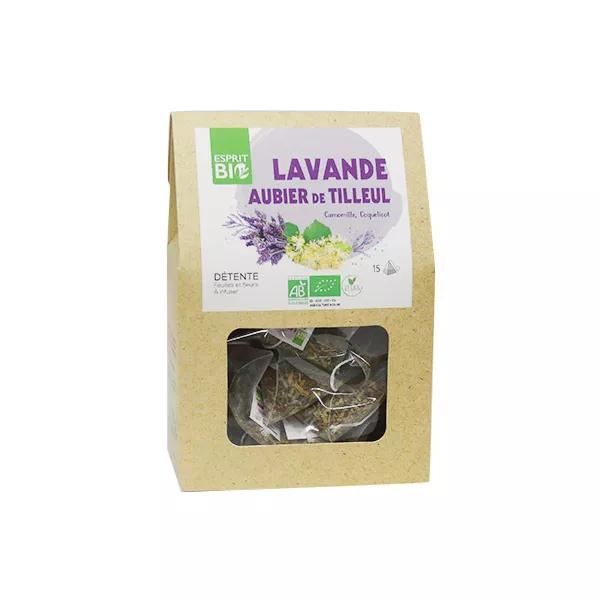Esprit Bio Détente Lavande Aubier de Tilleul à Infuser 15 Pyramides