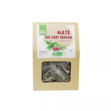 Esprit Bio Minceur Maté Thé Vert Sencha à Infuser Minceur 15 Pyramides