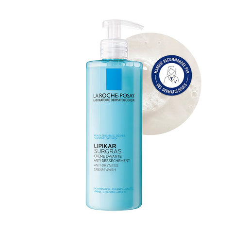 La Roche Posay Lipikar Surgras Anti-dryness Washing Cream Eco-refill + 400ml bottle pack