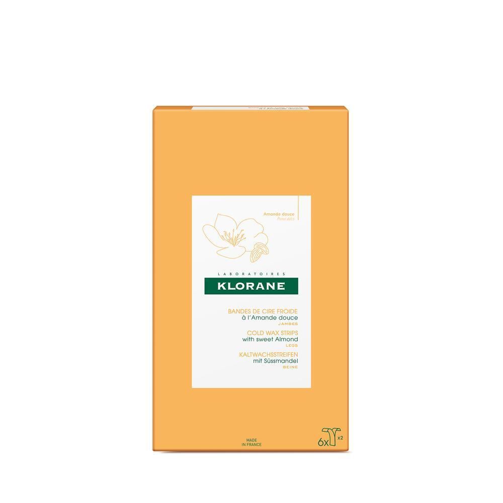 KLORANE Bandes de cire froide à l'amande douce Jambes — 6 pièces