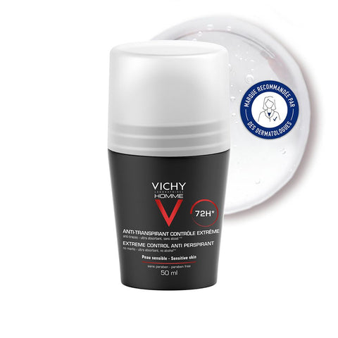 Vichy Homme Extreme Control 72h Anti-Perspirant Deodorant Roll-On - 50ml