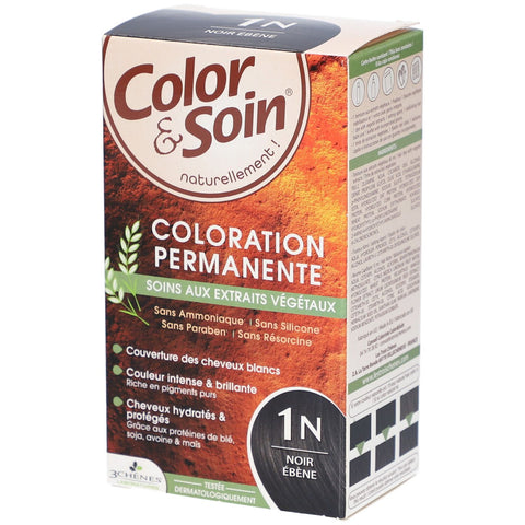 Les 3 Chênes Color & Soin Coloration 1N noir ébène (135 ml)
