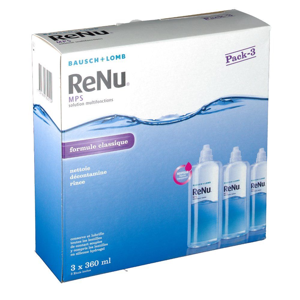 ReNu MPS Solution Multifonctions Pour Lentilles de Contact Souples Pack de 2