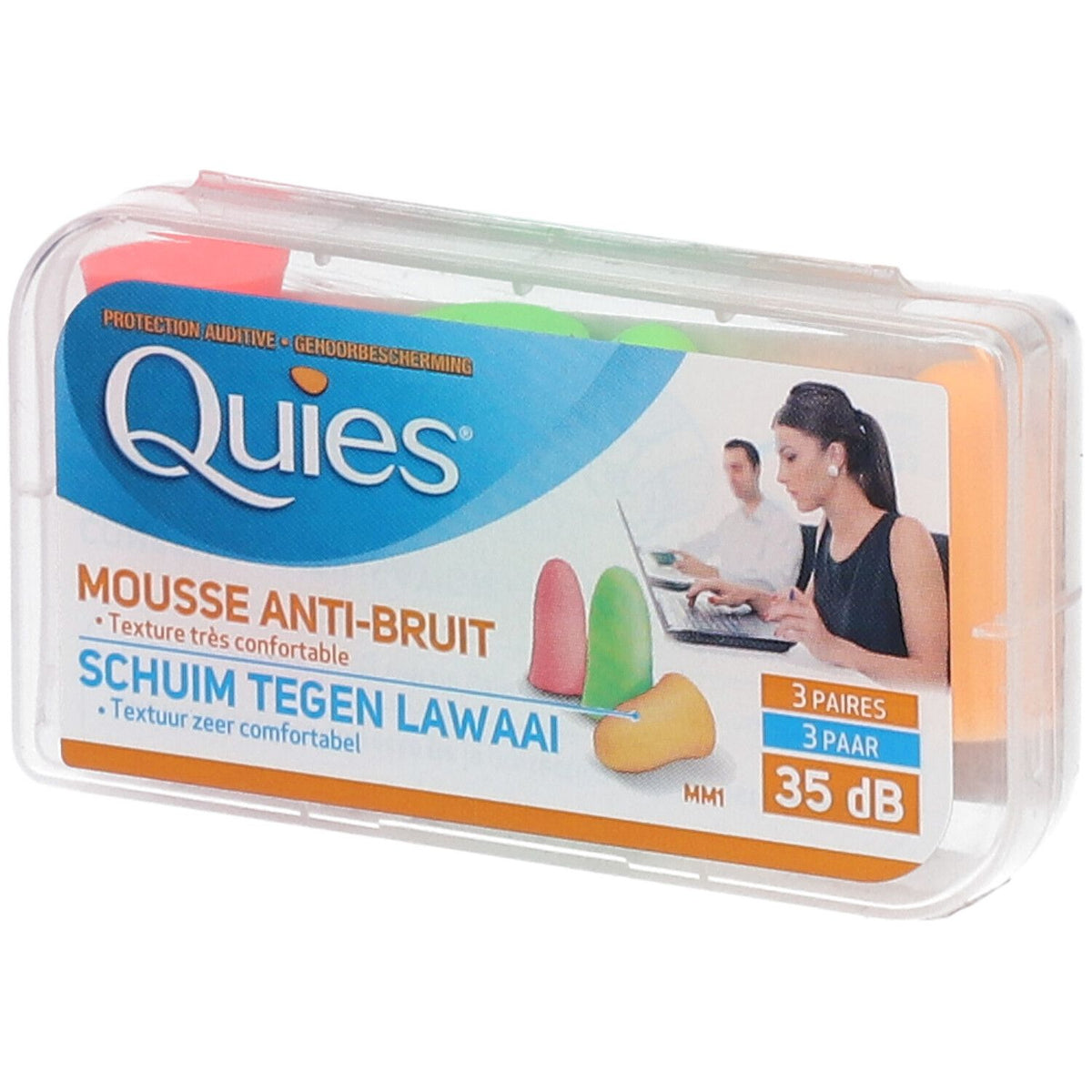 Quies bouchons auriculaires en mousse (6 pièces)