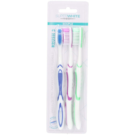 Superwhite Brosses à Dents Souples (3 pièces)