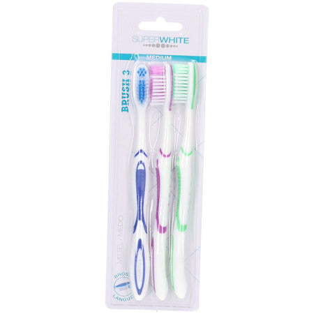 Superwhite Brosses à dents medium (3 pièces)