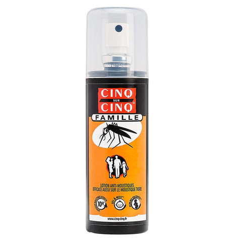 Cinq sur Cinq Spray Famille Anti-Moustiques - Moustiques Tigres (100 ml)