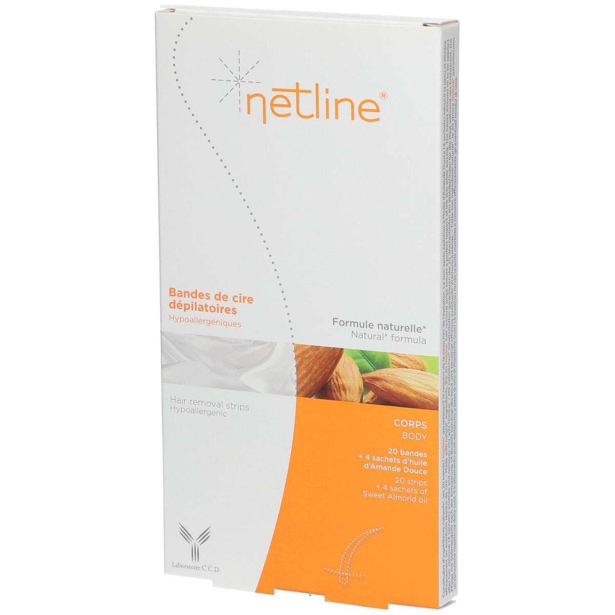 Netline Bandes de cire dépilatoires Corps (18 pièces)