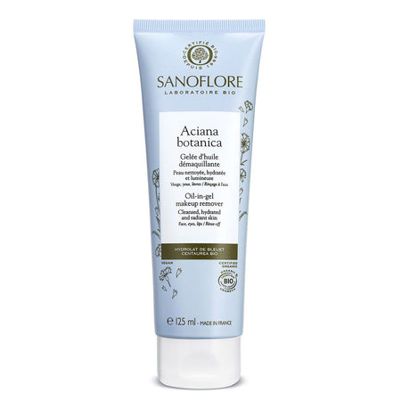 Sanoflore Aciana botanica Gelée d'huile démaquillante visage, yeux et lèvres certifiée Bio (125 ml)