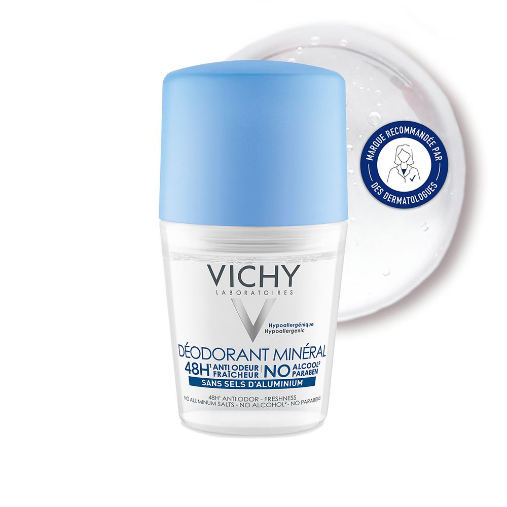 Vichy Déodorant bille minéral 48H actif anti-odeur d'origine naturelle (50 ml)