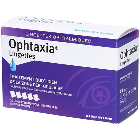 Bausch & Lomb Ophtaxia Eye and Eyelid Hygiene Wipes - 20 units