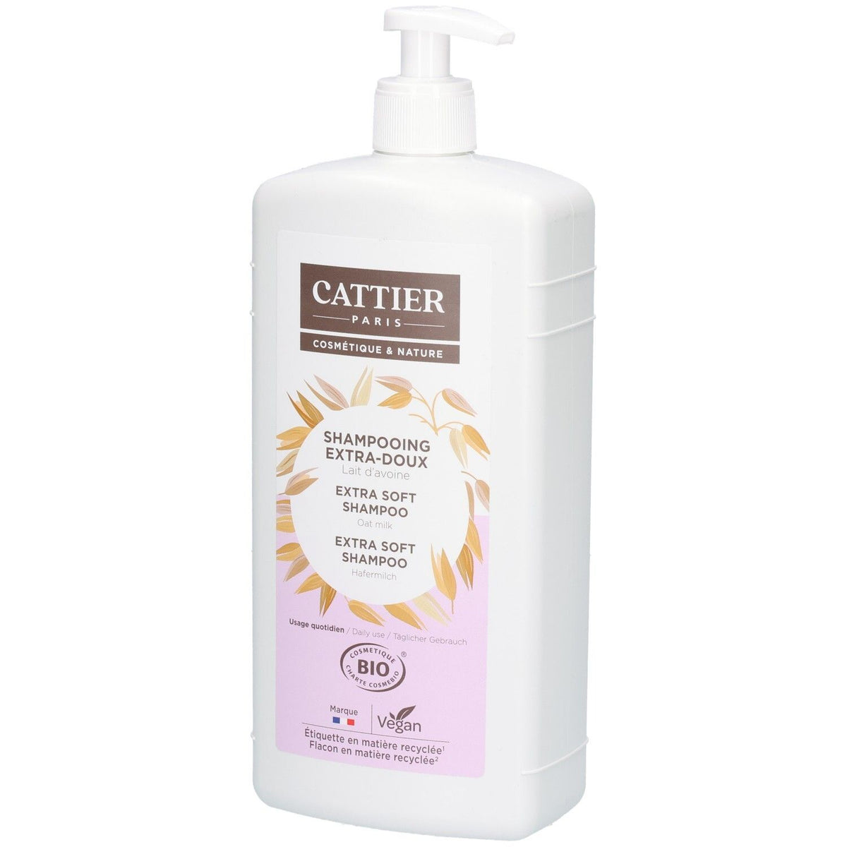 CATTIER Shampooing Extra-Doux Bio Usage Quotidien (1000 ml)