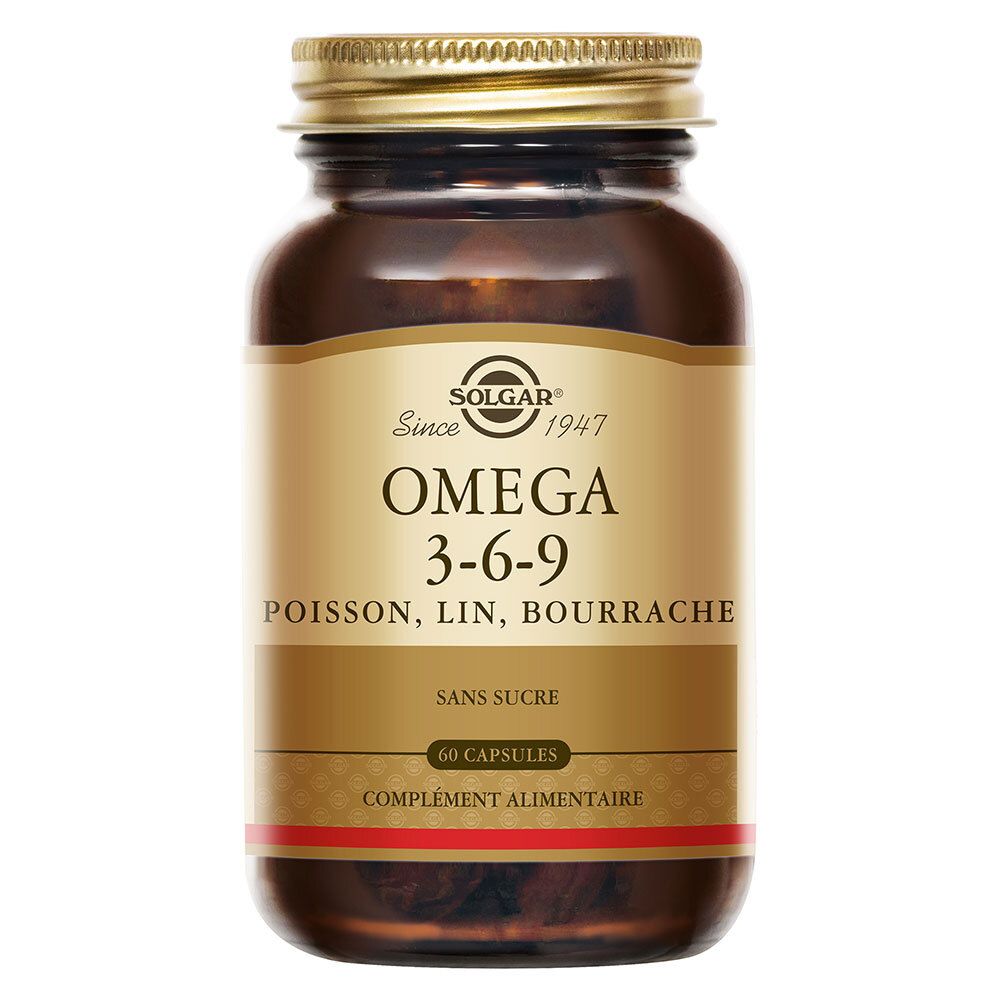 Solgar Omega 3-6-9 - Cardiovasculaire - 60 capsules