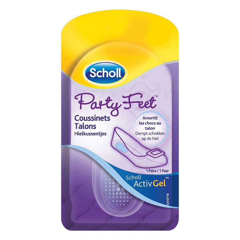 Scholl ActivGel Party Feet Coussinets Talons - 2 pièces