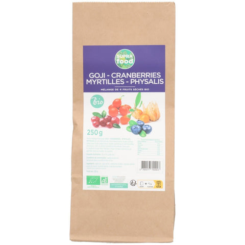 Exopharm Supra Food Goji Cranberry Blueberry Physalis Organic Mix 250g
