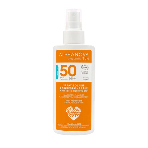 Alphanova Crème solaire certifiée bio adultes haute protection SPF 50 (125 g)