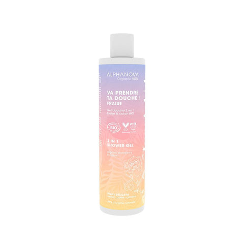 Alphanova Kids Va prendre ta douche ! Fraise & Coton Bio — 250 ml