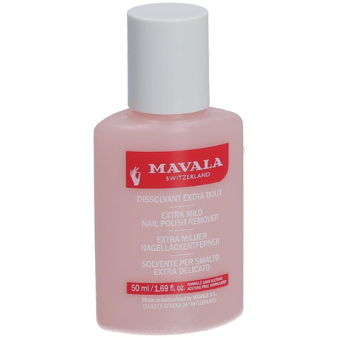 Mavala Extra-Mild Nail Polish Remover Pink Plastic Bottle (50 ml)