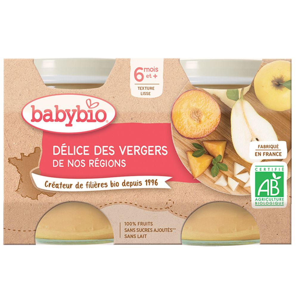 Babybio Délice des vergers de nos régions dès 4 mois (260 g)