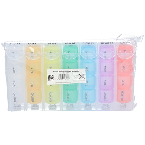 Estipharm Pilulier hebdomadaire rectangulaire 1 semaine (1 pièce)