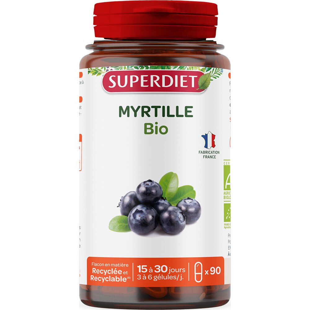 Superdiet Myrtille bio (90 gélules)