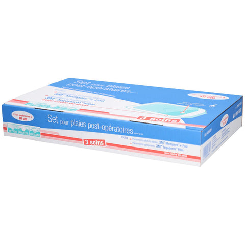 3M Set pour plaies post-opératoires - Set de nettoyage et de recouvrement pour grande plaie